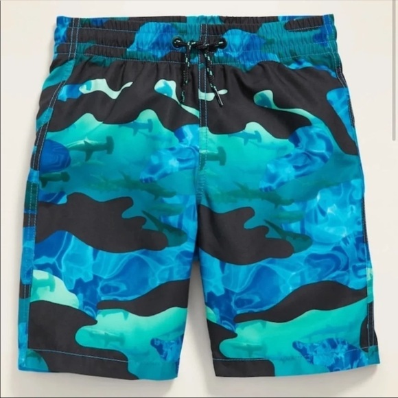 (NWT) Old Navy Graphic Swim Trunks for Boys, Large (8-10) - Picture 2 of 13